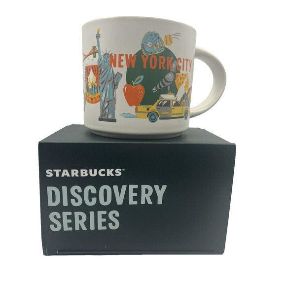 Starbucks New York City Coffee Mug Discovery Series Statue Liberty NYC+BONUS! - Picture 3 of 13